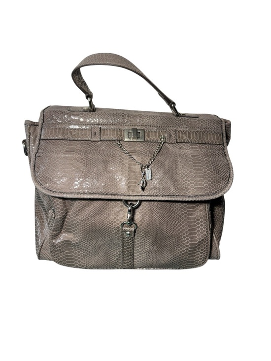 Nine West Handbags - Nine West Grey Faux Snakeskin Print Laptop Bag